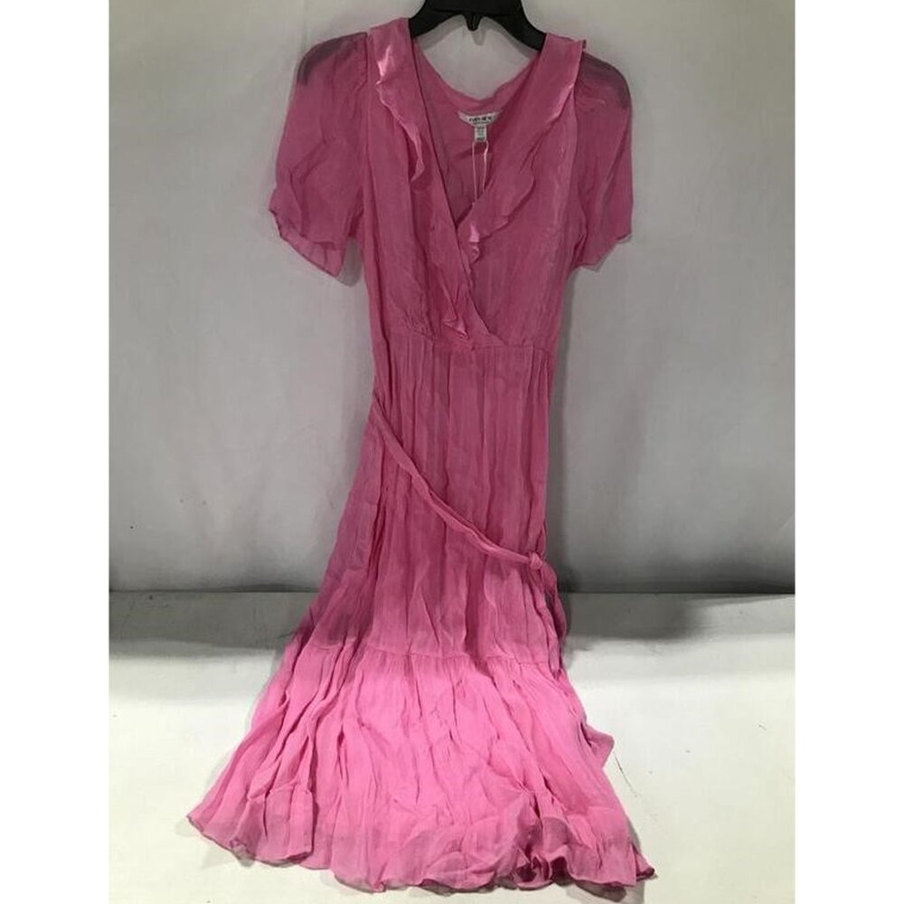 NEW Ever New Tobi Ruffle Midi Dress sz 6 pink